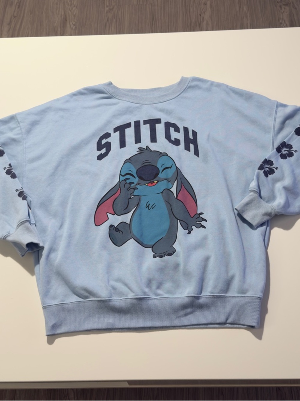 Disney Light Blue Stitch Pullover Sweatshirt
